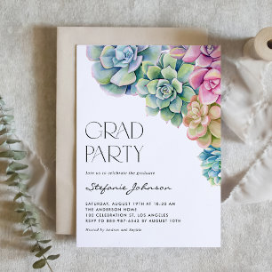 Boho Graduation Party Einladung