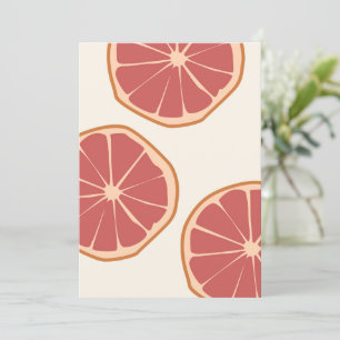 Boho Grapefruit Slices Tropical Summer Print