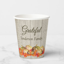 Boho Grateful Erntedank Party Fall Pappbecher