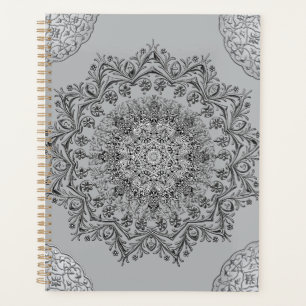 Boho-Grau-Mandala-Ästhetik-Tagesplaner Planer