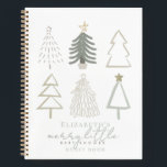 Boho Green Christmas Trees Baby Shower Notizbuch<br><div class="desc">Das Babyduschenbuch und das Notizbuch des hoteleigenen "fröhlichen kleinen Babyduschers" mit Weihnachtsbäumen in grünen Farbtönen. Personalisieren Sie es für Ihre Bedürfnisse. In meinem Geschäft finden Sie passende Produkte.</div>