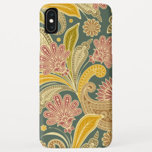 Boho Green, Gold, Red Paisley Case-Mate iPhone Hülle