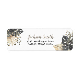 Boho Green Sage Wild One Birthday Address Label