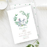 Boho Green Watercolor Bunny Baby Dusche Einladung<br><div class="desc">Freuen Sie sich auf die reizende Babydusche im Freien, die Sie zu Ostern oder im Hinterhof mit einem zarten, grünen Aquarellbär und einem zarten Lorbeer-Kranz gerahmt. Die weiße und grüne Farbpalette ist perfekt für eine geschlechtsneutrale Babydusche mit rustikalem und boho-farbenem Ambiente. Die Schriftart mischen handgeschriebene und kursive Stilrichtungen in erdigen...</div>