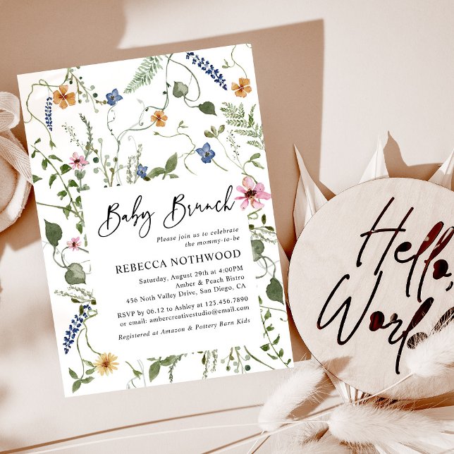 Boho Greenery Baby Brunch Dusche Einladung (Von Creator hochgeladen)