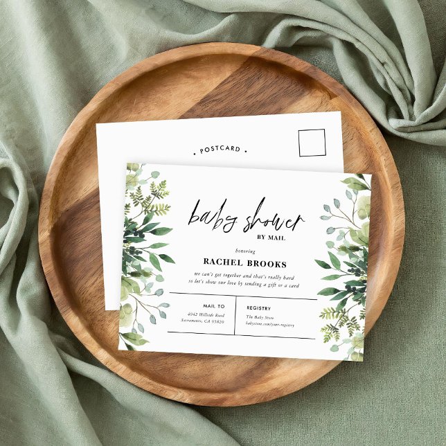 Boho Greenery Baby Shower by Mail Einladung (Von Creator hochgeladen)