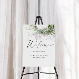 Boho Greenery Blätter Begrüßungszeichen