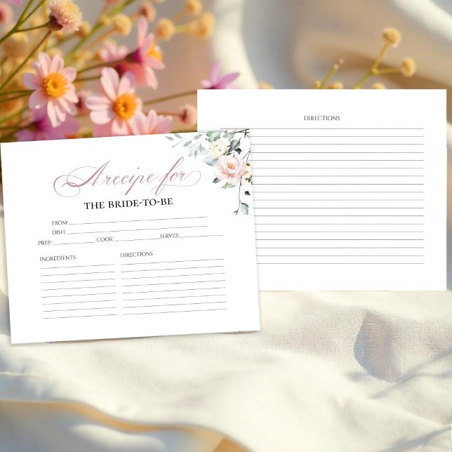 Boho Greenery Brautparty Recipe Cards (Von Creator hochgeladen)