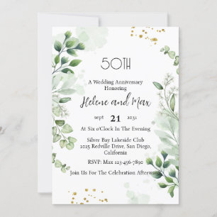Boho Greenery Einladungen zum Hochzeitstag