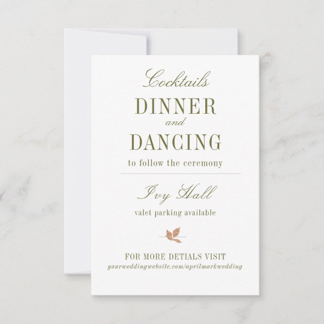 Boho Greenery Enclosure RSVP Karte (Vorderseite)