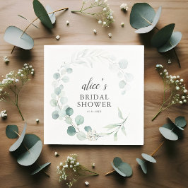 Boho Greenery Eucalyptus Bridal Shower Serviette
