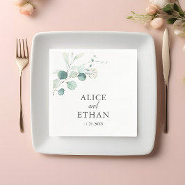 Boho Greenery Eucalyptus Wedding Serviette