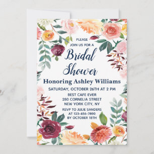 Boho Greenery Fall in Liebe Floral Brautparty Einladung