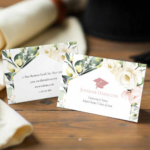 Boho Greenery Floral Frame Abschluss Name Card Telefonnummerkarte