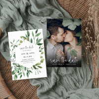 Boho Greenery Foto Save the Date