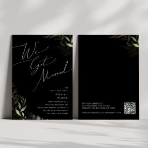 Boho Greenery Gold Ankündigung der Schwarzarbeit