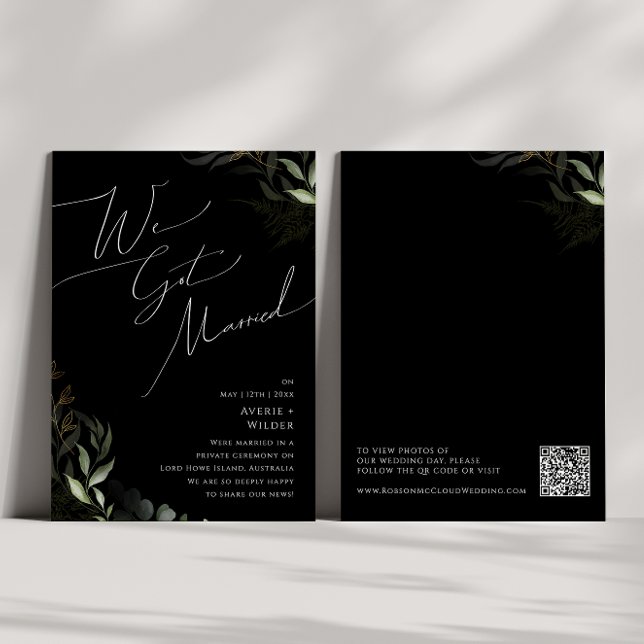 Boho Greenery Gold | Ankündigung der Schwarzarbeit (Von Creator hochgeladen)