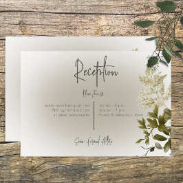 Boho Greenery Moderner Empfang Wedding Begleitkarte