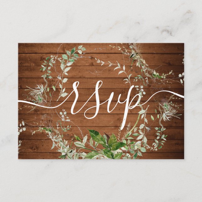 Boho Greenery Wedding Online UAWG Enclosure Card Begleitkarte (Vorderseite)