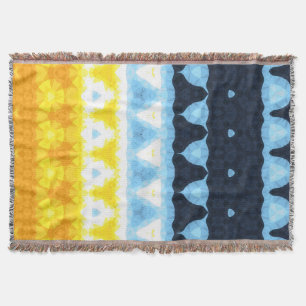 Boho Groovy Geometric Abstrakt AroAce Pride Flag Decke