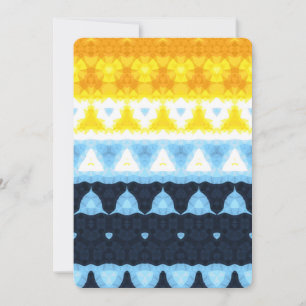 Boho Groovy Geometric Abstrakt AroAce Pride Flag Feiertagskarte
