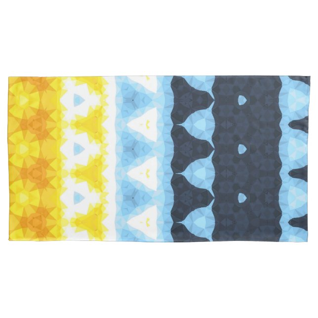 Boho Groovy Geometric Abstrakt AroAce Pride Flag Kissenbezug (Vorderseite-Links)
