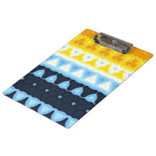 Boho Groovy Geometric Abstrakt AroAce Pride Flag Klemmbrett