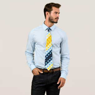 Boho Groovy Geometric Abstrakt AroAce Pride Flag Krawatte