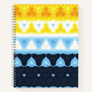 Boho Groovy Geometric Abstrakt AroAce Pride Flag Notizbuch