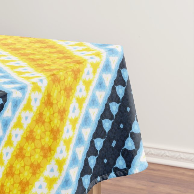 Boho Groovy Geometric Abstrakt AroAce Pride Flag Tischdecke (Beispiel)