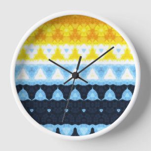 Boho Groovy Geometric Abstrakt AroAce Pride Flag Uhr