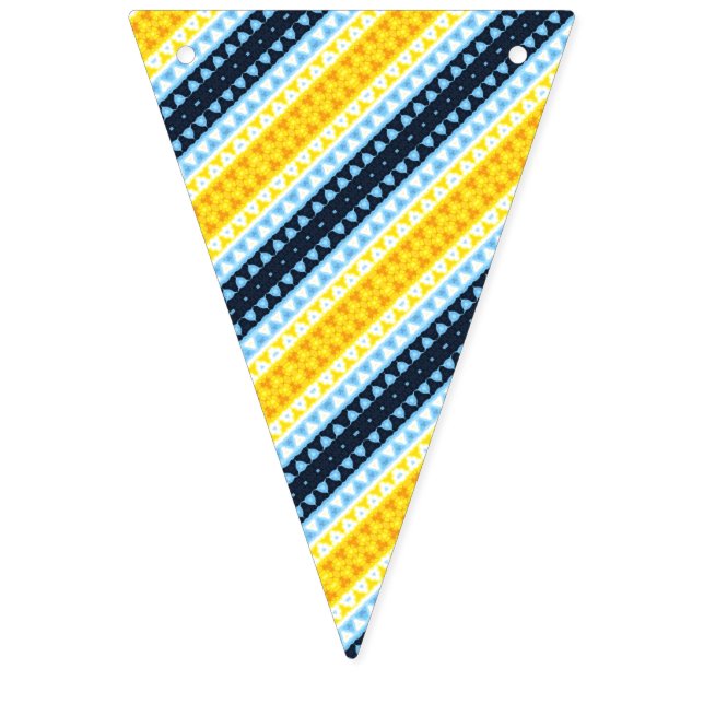 Boho Groovy Geometric Abstrakt AroAce Pride Flag Wimpelkette (Erste Fahne)