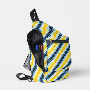 Boho Groovy Geometrische Abstrakte AroAce Pride-Fl Crossbody Bag