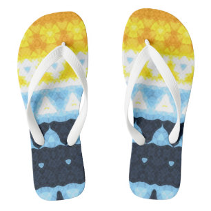 Boho Groovy Geometrische Abstrakte AroAce Pride-Fl Flip Flops