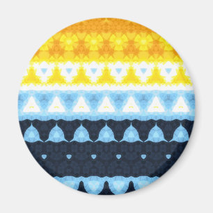 Boho Groovy Geometrische Abstrakte AroAce Pride-Fl Magnet