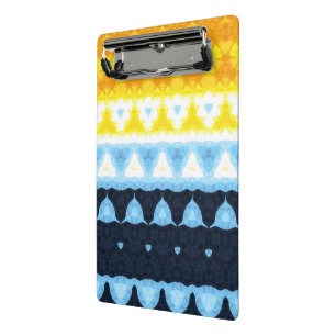 Boho Groovy Geometrische Abstrakte AroAce Pride-Fl Mini Klemmbrett