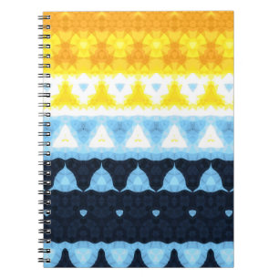 Boho Groovy Geometrische Abstrakte AroAce Pride-Fl Notizblock