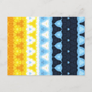 Boho Groovy Geometrische Abstrakte AroAce Pride-Fl Postkarte