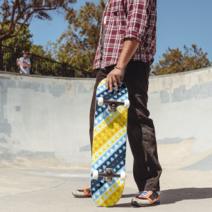 Boho Groovy Geometrische Abstrakte AroAce Pride-Fl Skateboard