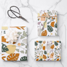 Boho grüne Monstera verlasse Naturgewohnheiten