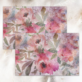 BOHO GRUNGE FLORAL COLLAGE DECOUPAGE TISSUPAPIER SEIDENPAPIER