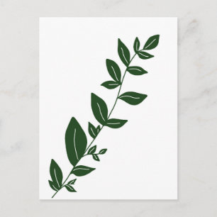 Boho-Grünpflanze Postkarte