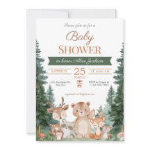 Boho-Grünzeug-Waldtiere-Baby-Party
