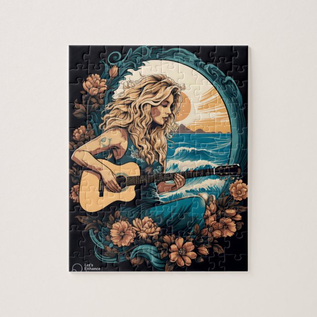 Boho Guitar Puzzle (Vertikal)