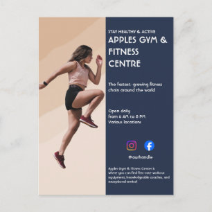 Boho Gym / Werbe-Postkarte für Personal Trainer Postkarte