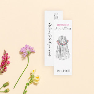 Boho Hair Stylist Blume Crown Wedstyle Mini Visitenkarte