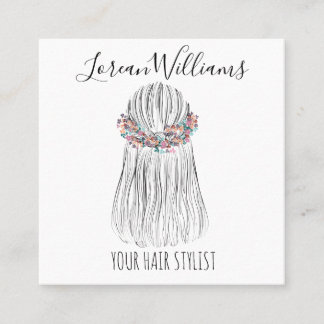Boho Hair Stylist Blume Crown Wedstyle Terminkarte