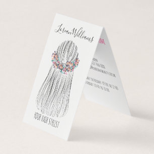 Boho Hair Stylist Blume Crown Wedstyle Visitenkarten