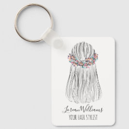 Boho Hair Stylist Flower Crown Bridal Hairstyle Schlüsselanhänger