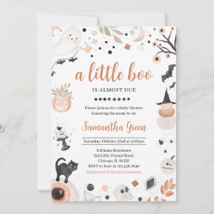 Boho Halloween Baby Shower Einladung